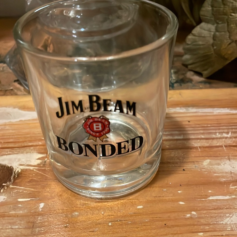 Jim bean bonded drinking glass